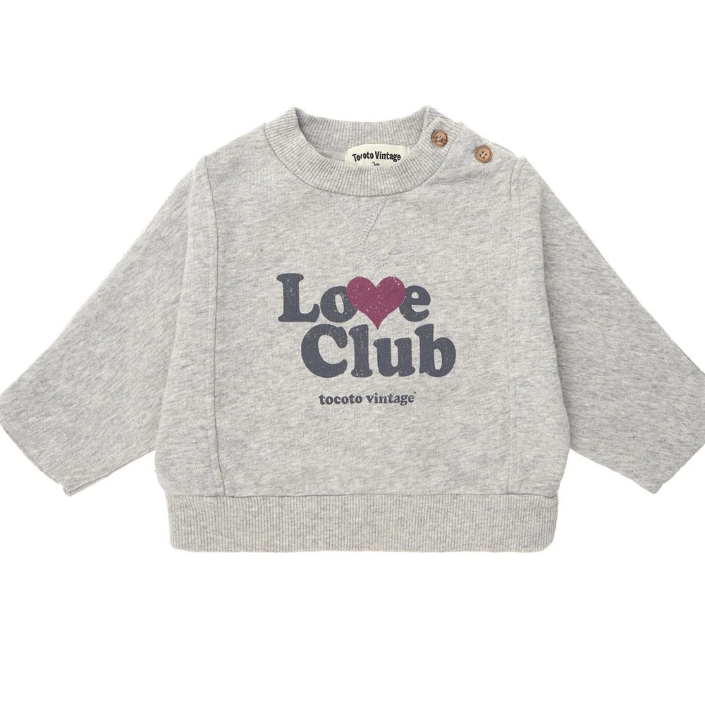 TOCOTO VINTAGE Gray Kids Sweatshirt